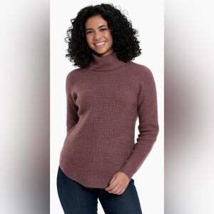 KÜHL Sienna Women’s Cowl Neck Chunky Knit Sweater Sz Small Color Alpen Rose NWT